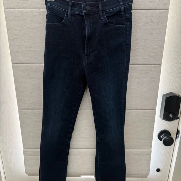 MOTHER Black High-Rise Ankle Flare Jeans - Picture 4 of 6